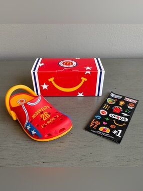 McDonald's 2026 Crocs Keychain Limited Edition Happy Meal Toy Stickers- #1 NEW